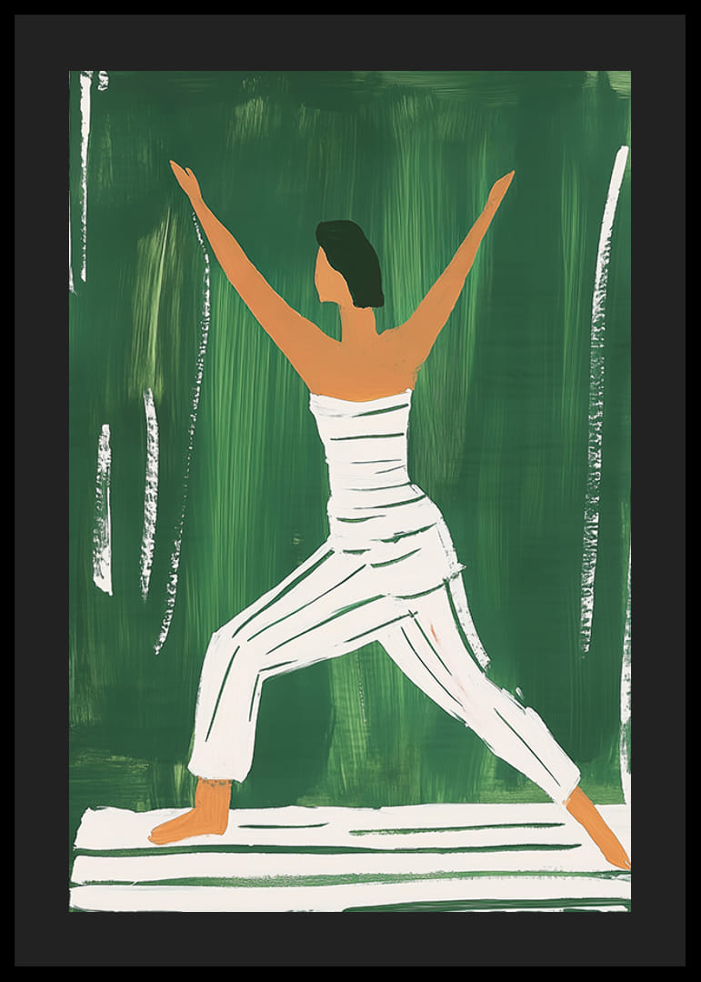 En plakat av en kvinne i yogastilling-12