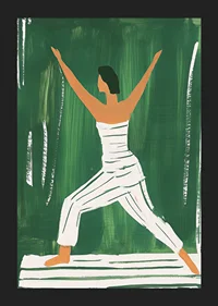 A poster of a woman in yoga position-5