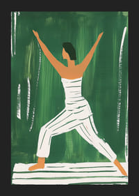 En plakat av en kvinne i yogastilling-5