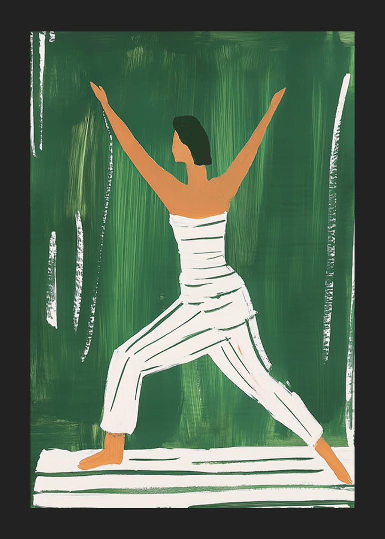 En plakat av en kvinne i yogastilling-12
