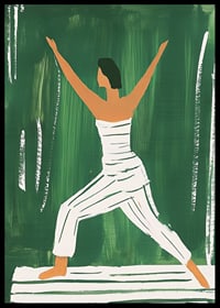 En poster av en kvinna i yogaposition-6