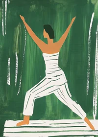 A poster of a woman in yoga position-7