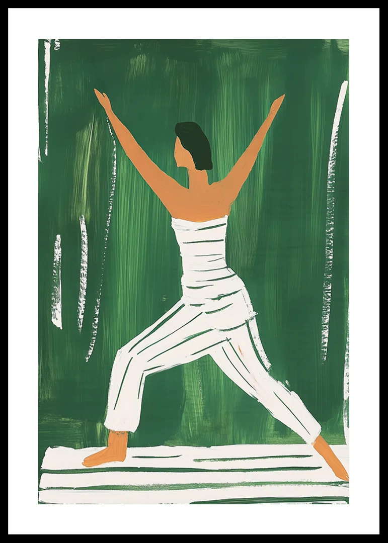 A poster of a woman in yoga position-12