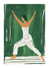 A poster of a woman in yoga position-1