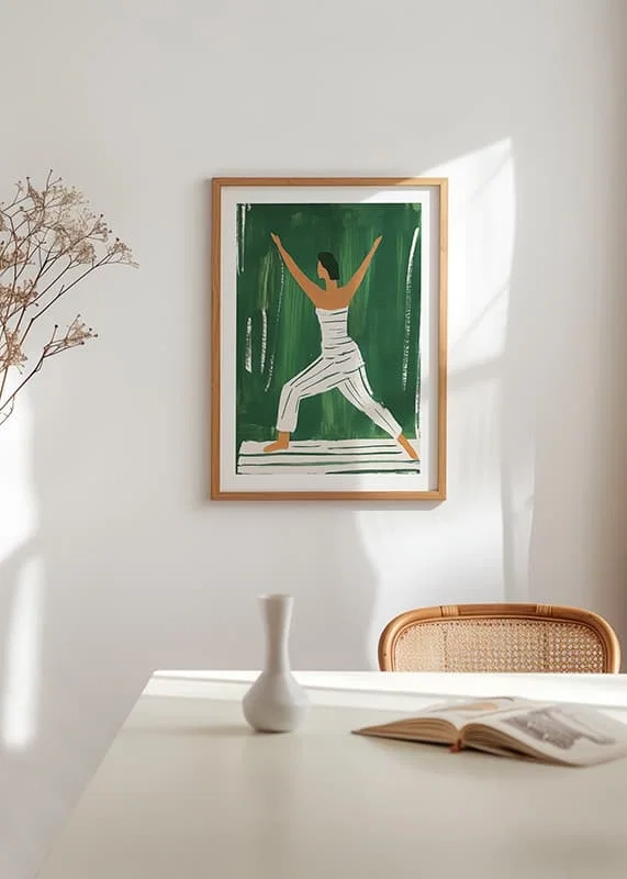 A poster of a woman in yoga position-12
