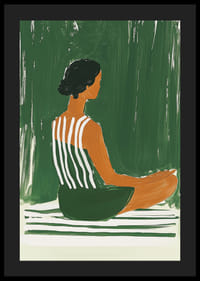 Rustgevende poster van een vrouw in meditatie-4