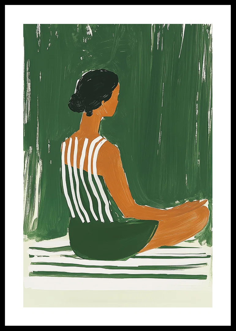 Rogivande poster av en kvinna i meditation-12