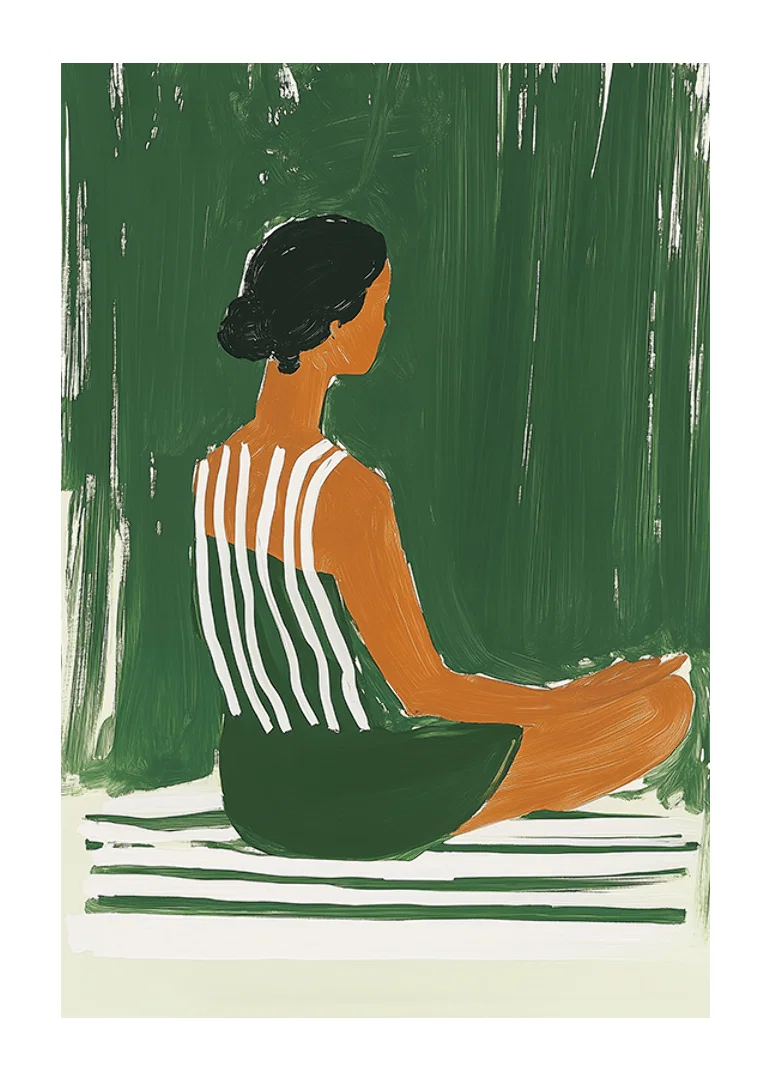 Rogivande poster av en kvinna i meditation-12