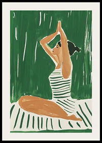 A poster of a woman in yoga position -2