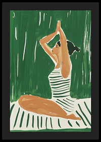 A poster of a woman in yoga position -4