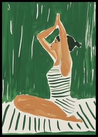 Een poster van een vrouw in yogahouding -2