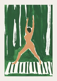 A poster of a woman in yoga position-3