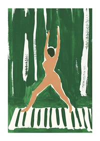 A poster of a woman in yoga position-1