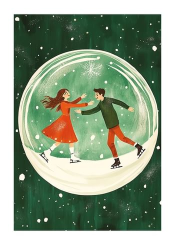Poszter Snow Globe Skaters