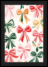 En poster med festliga rosetter i rött, grönt, rosa och guld-4