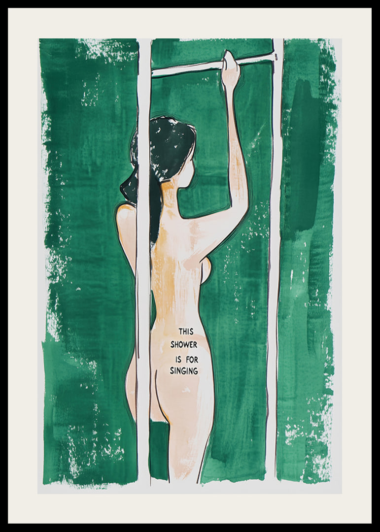 Een poster van een vrouw in de douche -12