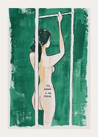 A poster of a woman in the shower -3