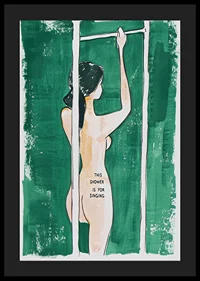 A poster of a woman in the shower -4