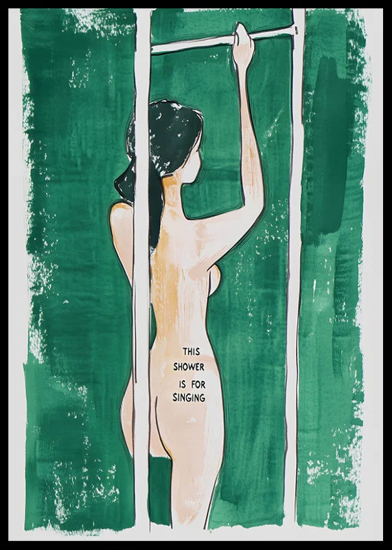 A poster of a woman in the shower -12