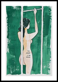 A poster of a woman in the shower -0