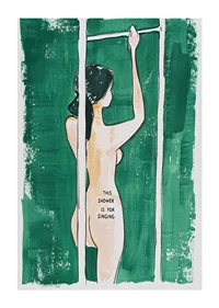 A poster of a woman in the shower -1