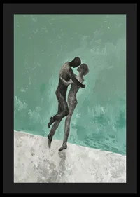 A poster of two figures in a tender embrace-4