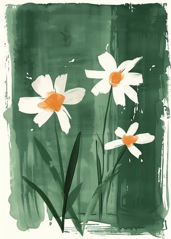 Poster Delicate Daisies