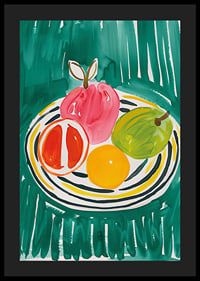 A poster with fruits on a patterned platter-4