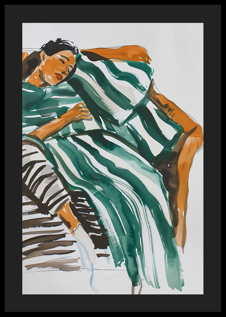  A poster of a woman resting on a sofa-12