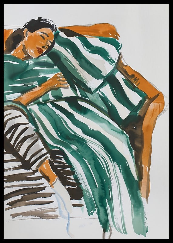  A poster of a woman resting on a sofa-12