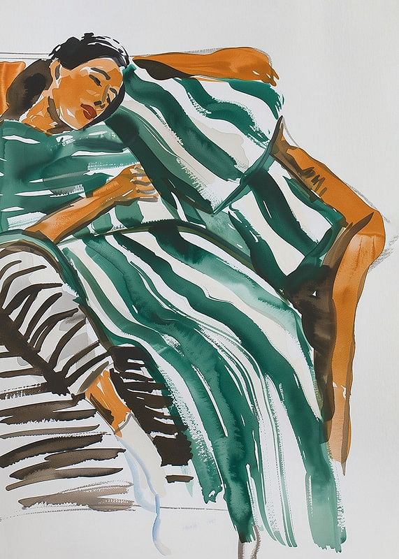  A poster of a woman resting on a sofa-12
