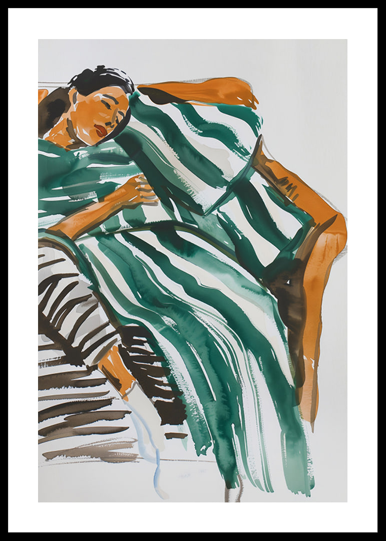  A poster of a woman resting on a sofa-12