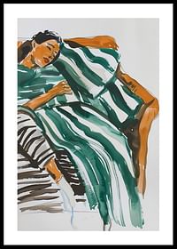  A poster of a woman resting on a sofa-0