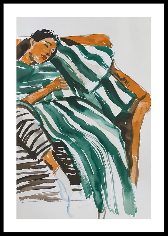  A poster of a woman resting on a sofa-12
