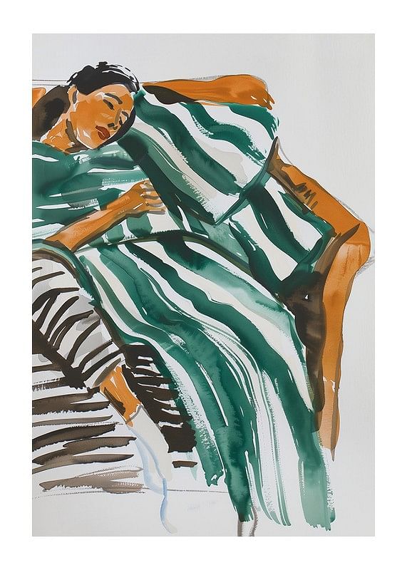  A poster of a woman resting on a sofa-12