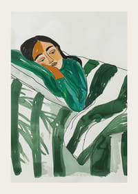 Ein Poster mit einer schlafenden Frau-3