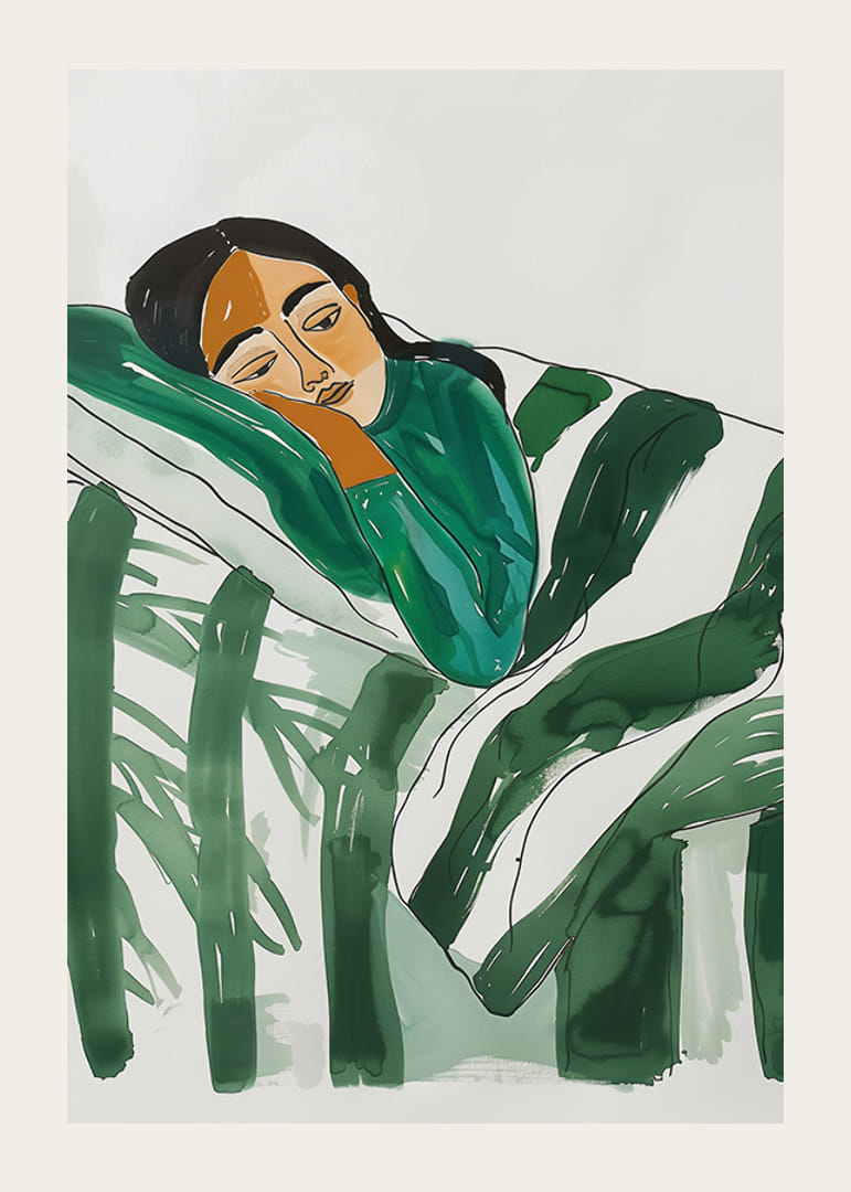 Ein Poster mit einer schlafenden Frau-12