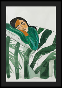 A poster with a sleeping woman-4