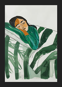 A poster with a sleeping woman-5