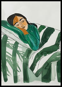 A poster with a sleeping woman-6