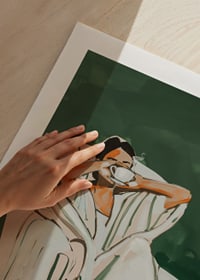 En poster som fångar en lugn morgonstund med en rykande kopp-9