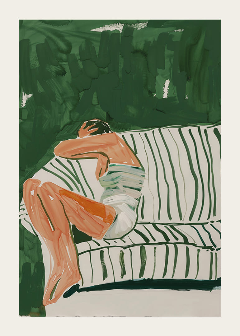 Egy plakát, amely megörökíti a gondolkodás és a nyugalom pillanatát-12