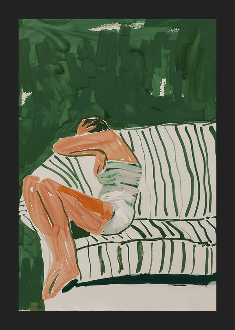 Egy plakát, amely megörökíti a gondolkodás és a nyugalom pillanatát-12