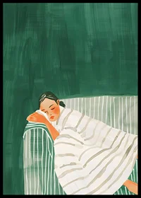 A poster that captures a quiet moment of rest and security-6