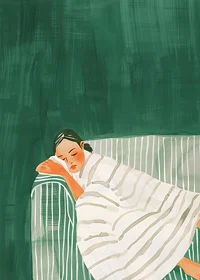 A poster that captures a quiet moment of rest and security-7