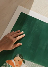 A poster that captures a quiet moment of rest and security-9