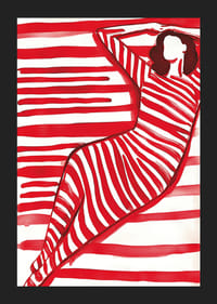 Odvážna a moderná silueta v červenej a bielej farbe, plná pohybu a štýlu-5