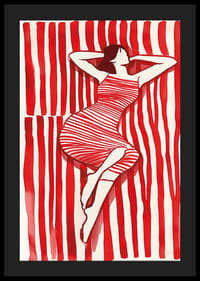 Žiarivé červené pruhy vytvárajú dynamický a štýlový výraz-4