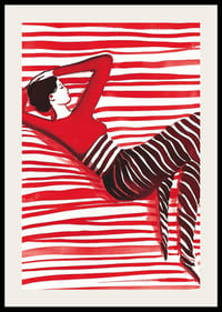 Uvoľnená elegancia v červenej farbe snívajúca o harmónii línií-2