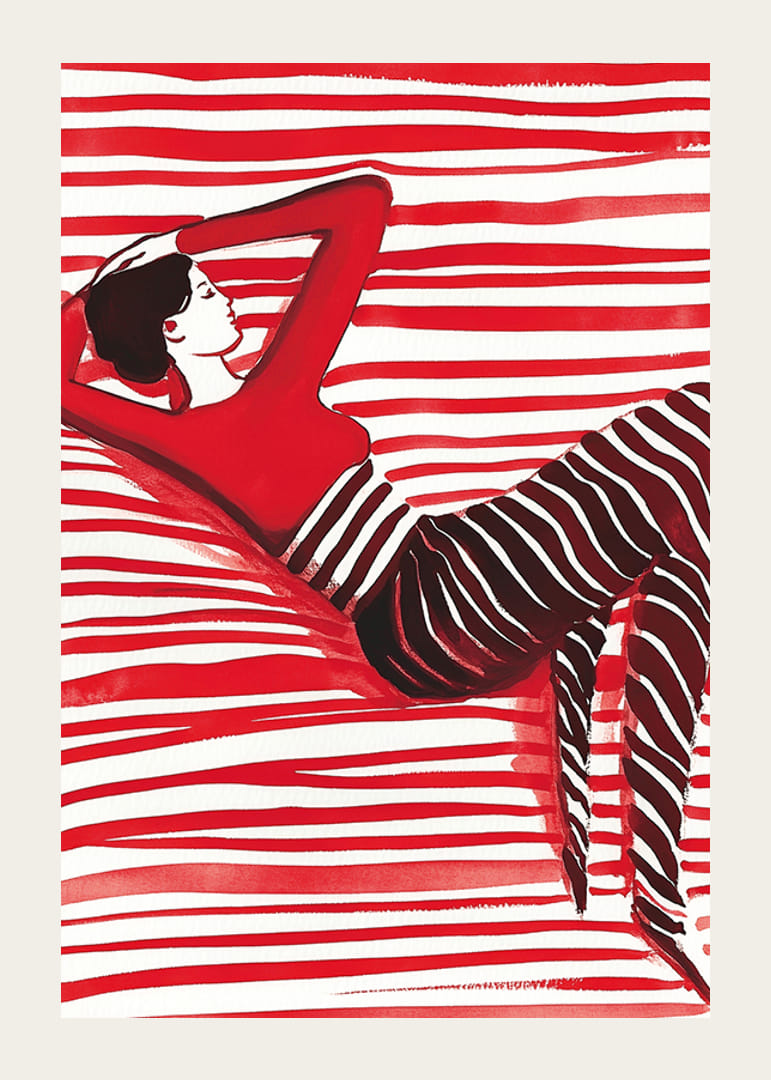 Uvoľnená elegancia v červenej farbe snívajúca o harmónii línií-12